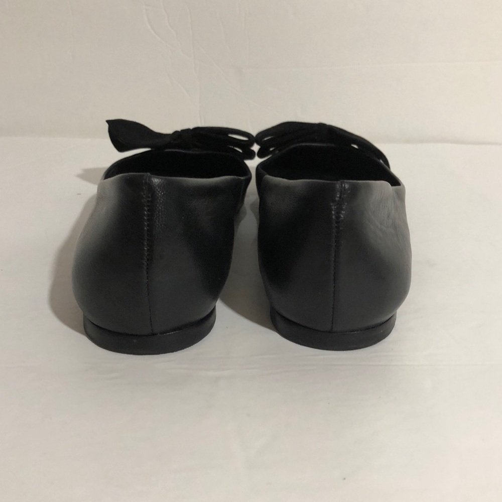 ❌SOLD❌Tory Burch Rosalind Black Leather Bow Flats - Picture 5 of 8